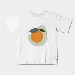 Modern Orange, Fruit illustration Kids T-Shirt